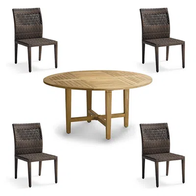 Frontgate Pasadena 5-pc. Round Dining Set In White