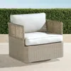 Frontgate Pasadena Swivel Lounge Chair In Dove Wicker