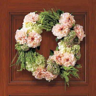 Frontgate Penelope Blossom Wreath In Pink