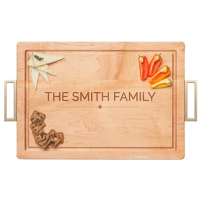 Frontgate Personalized Rectangle Charcuterie Board In Brown