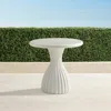 Frontgate Pietra Cast Stone Bistro Table In White
