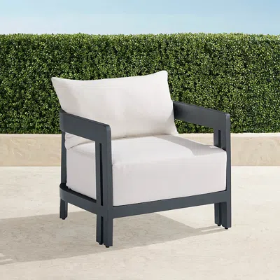 Frontgate Porticello Aluminum Lounge Chair In Black