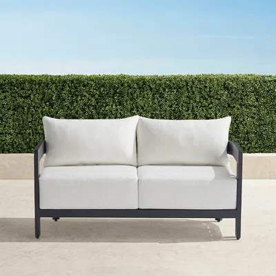 Frontgate Porticello Aluminum Loveseat In Black