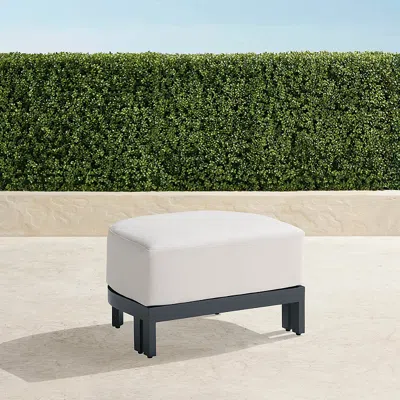 Frontgate Porticello Aluminum Ottoman In White