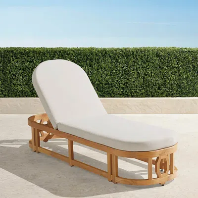 Frontgate Porticello Chaise With Cushions In Natural Teak In Brown