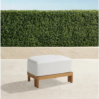 Frontgate Porticello Ottoman In Natural Teak