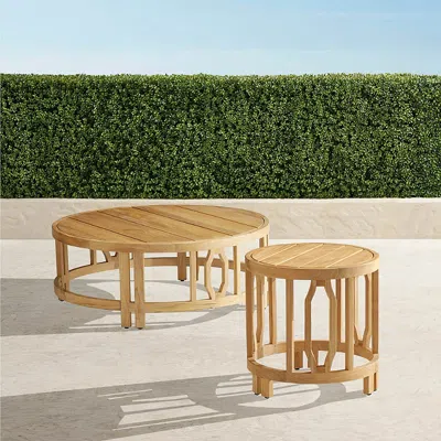 Frontgate Porticello Teak Coffee & Side Tables