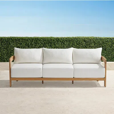Frontgate Porticello Teak Sofa In White