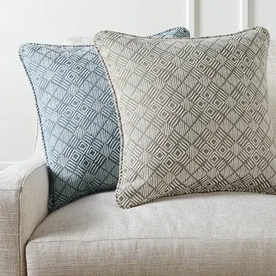 Frontgate Quadrille Pillow Cover In Brown