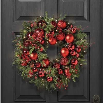 Frontgate Radiant Rouge Wreath In Multi