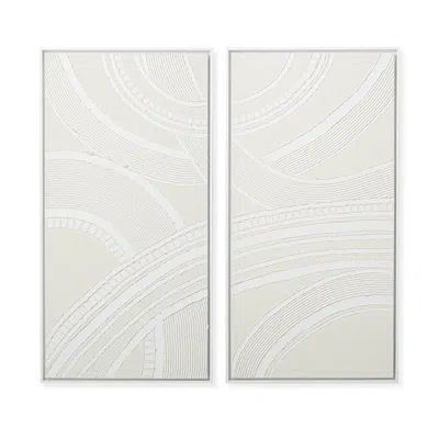Frontgate Raked Sands Diptych In White