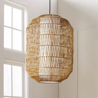 Frontgate Ramona Paper Rope Pendant In Gold