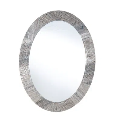 Frontgate Rayla Handcarved Stone Wall Mirror