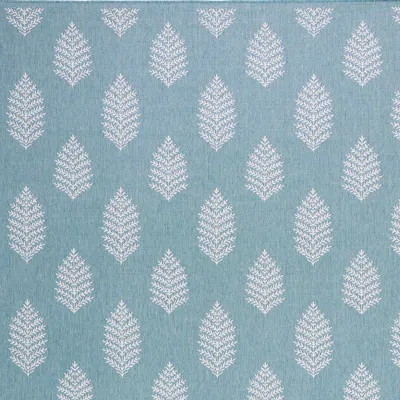 Frontgate Renley Leaf Indoor/outdoor Rug In Blue