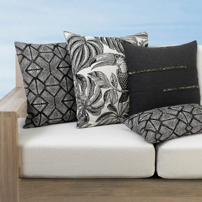Frontgate Rio Indoor/outdoor Pillow Collection By Elaine Smith In Black