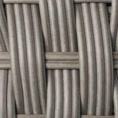 Frontgate Round Flat Wicker Oyster