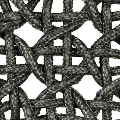 Frontgate Round Wicker Light Grey In Brown