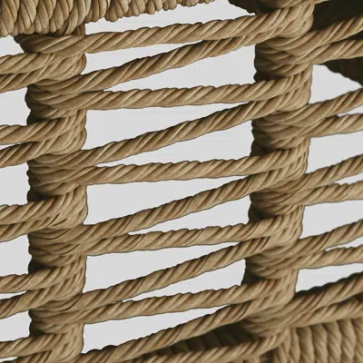 Frontgate Round Wicker Warm Natural In Brown