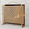 Frontgate Roxanna Mesh Fireplace Screen In Brown