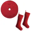 Frontgate Rumi Crimson Tree Skirt & Stocking Set