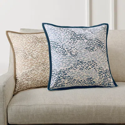 Frontgate Sadie Velvet Pillow Cover In Blue