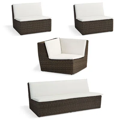 Frontgate Santa Monica Seating Replacement Cushions In White