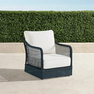 Frontgate Savannah Lounge Chair With Cushions In Peacock Wicker