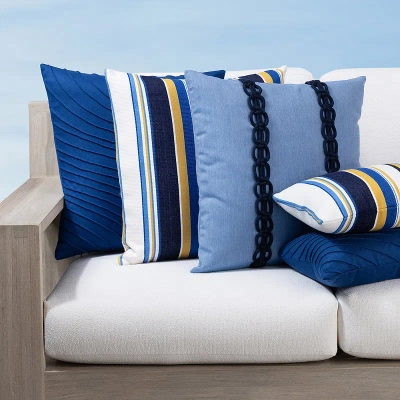 Frontgate Sea Dream Indoor/outdoor Pillow Collection By Elaine Smith In Blue