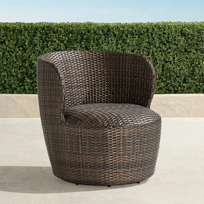 Frontgate Set Of 2 Adare Swivel Chairs In Brown