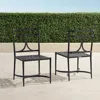 Frontgate Set Of 2 Angelina Dining Side Chairs In Jet Black Aluminum