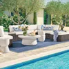 Frontgate Set Of 2 Avalon Modular Seating In Graphite Wicker