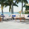 Frontgate Set Of 2 Azores Modular Seating Collection In Matte Black Aluminum