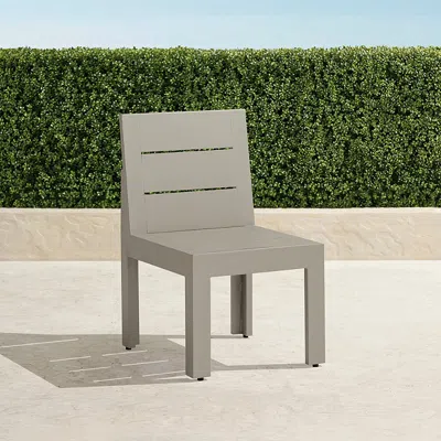 Frontgate Set Of 2 Boretto Aluminum Dining Side Chairs. In Green