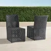 Frontgate Set Of 2 Bowman Dining Side Chairs In Graphite Wicker