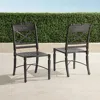 Frontgate Set Of 2 Carlisle Dining Side Chairs In Slate Aluminum