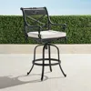 Frontgate Set Of 2 Carlisle Swivel Bar Stools In Onyx Finish