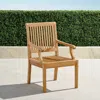 Frontgate Set Of 2 Cassara Teak Dining Arm Chairs In Natural Finish