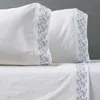 Frontgate Set Of 2 Floret Pillowcases In Dusty Blue
