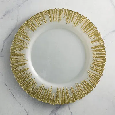 Frontgate Set Of 2 Gianna Glass Charger In Multi