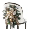 Frontgate Set Of 2 Gleam And Glisten Chairback Swags In Gold