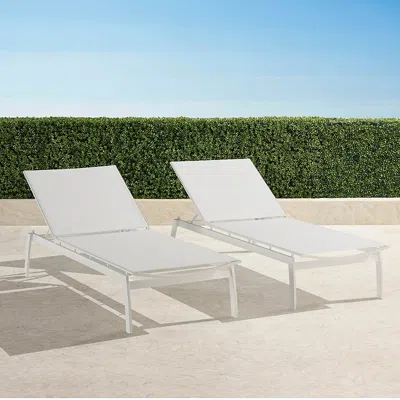 Frontgate Set Of 2 Ibiza Aluminum Chaises In Multi