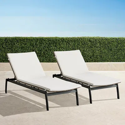 Frontgate Set Of 2 Ibiza Chaise Cushions In White