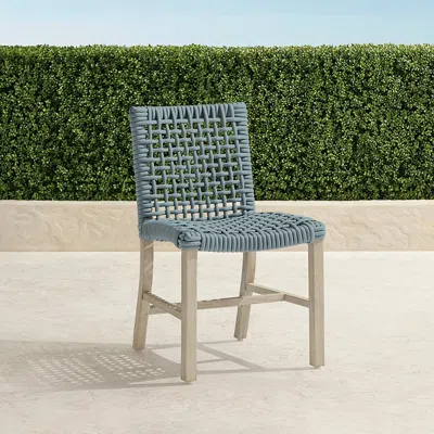 Frontgate Set Of 2 Isola Dining Side Chair In Harbor Blue