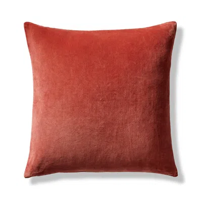 Frontgate Leighton Velvet Decorative Pillow Covers In Rust