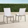 Frontgate Set Of 2 Newport Teak Dining Side Chairs In White