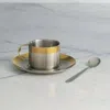 Frontgate Set Of 2 Optima Espresso Cups With Saucers