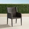 Frontgate Set Of 2 Pasadena Dining Arm Chairs In Bronze Wicker