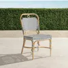 Frontgate Set Of 2 Pia Rattan Bistro Chair In White And Black