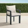 Frontgate Set Of 2 Porticello Aluminum Dining Arm Chairs.