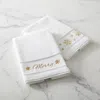 Frontgate Set Of 2 Shimmering Holiday Hand Towels In Gold